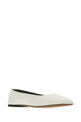 White leather Square ballerinas -  | Wise
