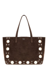 Brown suede shopping bag -  | Wise