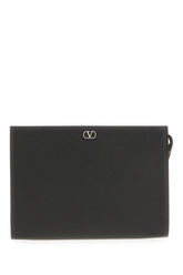 Black leather clutch -  | Wise