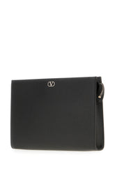 Black leather clutch -  | Wise
