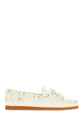 Ivory leather loafers -  | Wise
