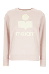 Powder pink cotton blend sweatshirt -  | Wise