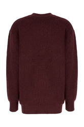 Plum stretch cotton blend cardigan -  | Wise