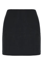 Black stretch polyester skirt -  | Wise