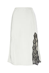 Chalk polyester midi skirt -  | Wise