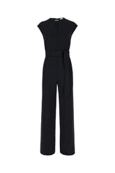 Black stretch polyester jumpsuit -  | Wise