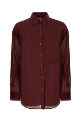Camicia in poliestere bordeaux -  | Wise