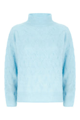 Maglione in misto nylon azzurro -  | Wise