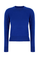 Electric blue polyester blend sweater -  | Wise
