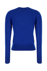 Electric blue polyester blend sweater -  | Wise