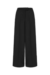 Black wool blend pants -  | Wise