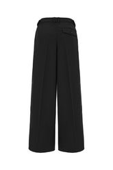 Black wool blend pants -  | Wise