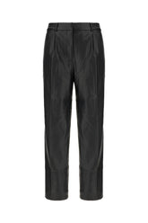 Black synthetic leather pants -  | Wise