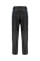 Black synthetic leather pants -  | Wise