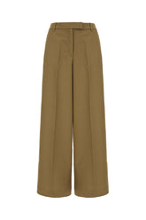 Olive green wool blend pants -  | Wise