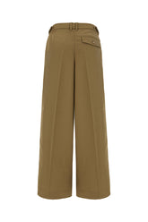 Olive green wool blend pants -  | Wise
