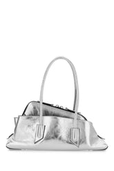 Borsa a spalla La Passeggiata piccola in pelle argentata -  | Wise
