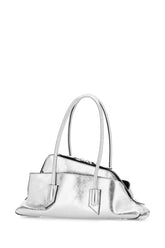 Borsa a spalla La Passeggiata piccola in pelle argentata -  | Wise