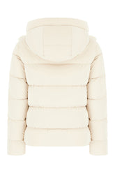 Cream nylon and mink down jacket -  | Wise