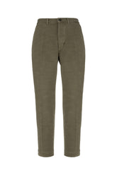 Olive green cotton pants -  | Wise