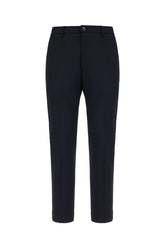 Navy blue stretch wool pants -  | Wise