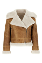 Two-tone shearling jacket -  | Wise