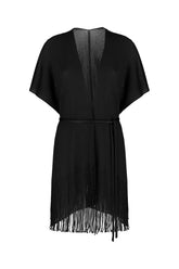 Black crochet beach robe -  | Wise