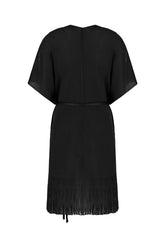 Black crochet beach robe -  | Wise