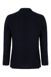 Midnight blue wool blend blazer -  | Wise