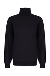 Maglione in lana blu notte -  | Wise