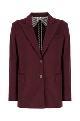 Plum viscose blend blazer -  | Wise