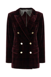 Printed velvet blazer -  | Wise