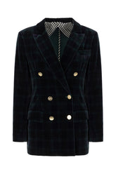 Printed velvet blazer -  | Wise