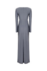 Grey stretch nylon dress -  | Wise