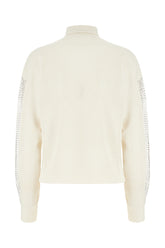 Maglione in lana stretch avorio -  | Wise