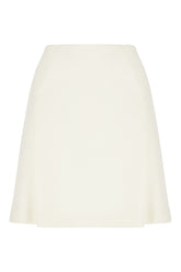 White stretch viscose blend skirt -  | Wise