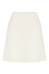 White stretch viscose blend skirt -  | Wise