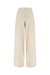 Pantalone in misto lana stretch giallo pastello -  | Wise