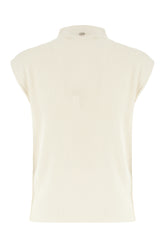 Maglione smanicato in misto lana avorio -  | Wise