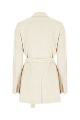 Giacca in misto lana stretch giallo pastello -  | Wise