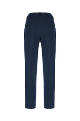 Midnight blue stretch acetate blend pants -  | Wise