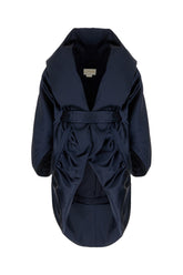 Giubbino in misto acetato stretch blu navy -  | Wise