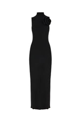 Black viscose blend dress -  | Wise