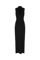 Black viscose blend dress -  | Wise