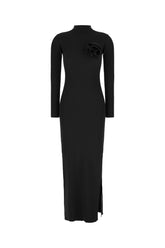 Black viscose blend dress -  | Wise