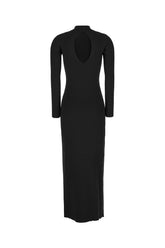 Black viscose blend dress -  | Wise