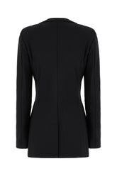 Black stretch nylon blazer -  | Wise