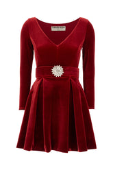 Red velvet Apoxy dress -  | Wise