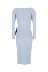 Powder blue stretch nylon dress -  | Wise