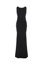 Black stretch nylon dress -  | Wise